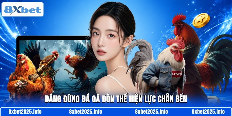 Dáng đứng đá gà đòn thể hiện lực chân bền